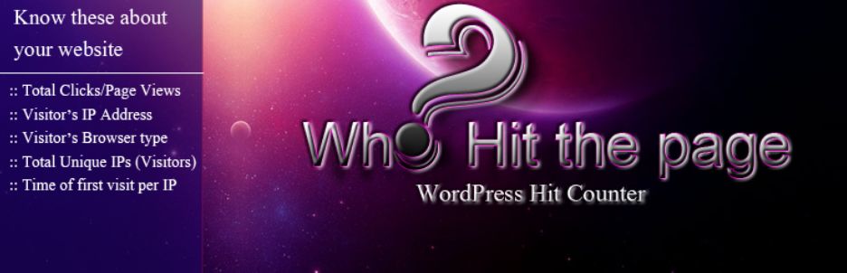 Who Hit The Page – Hit Counter WordPress Visitor Counter plugins