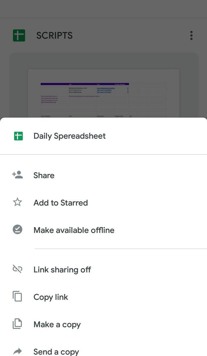 how to share files on google drive on android