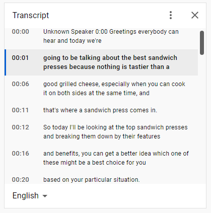 how to see transcript on youtube mobile